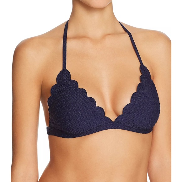 kate spade Other - Kate Spade scalloped textured bikini top French navy